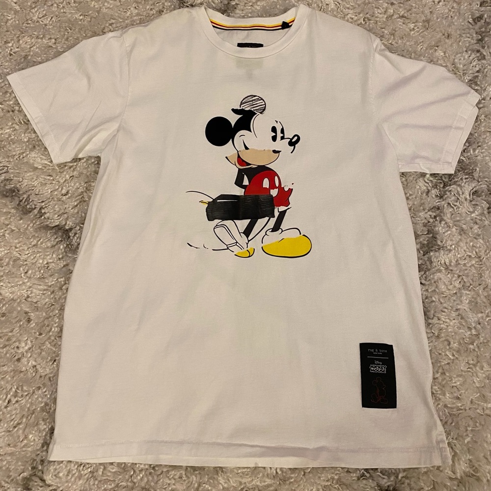 rag n bone x mickey mouse shirt